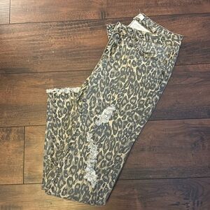 Leopard skinny jeans